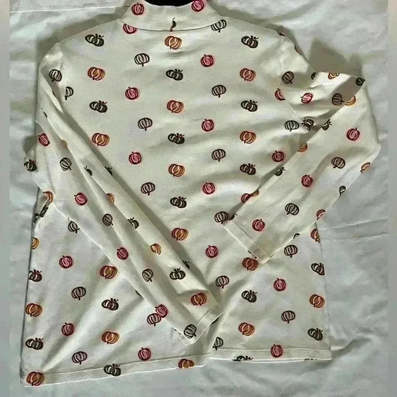 Vintage 90’s Turtleneck Halloween Pumpkin Jack-o-Lantern Spooky Medium - Picture 2 of 3